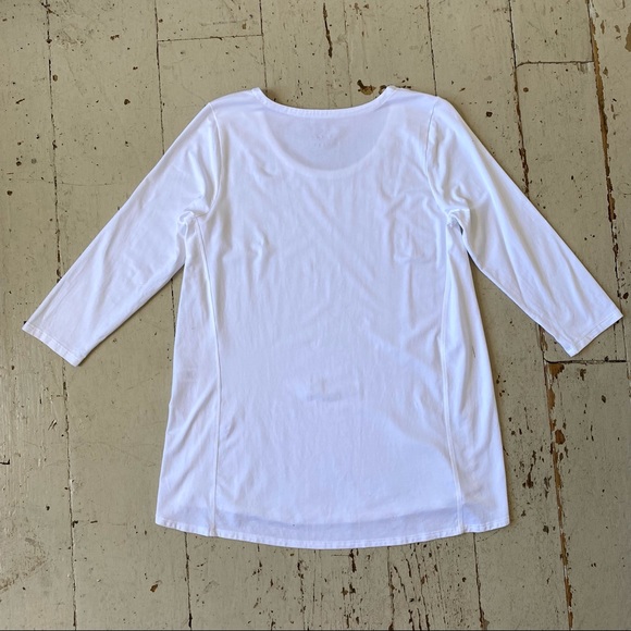 J Jill White Luxe Supima Cotton A-Line Tunic Top - Picture 6 of 12